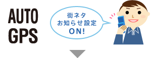 オートGPS設定をONにしているイメージ画像