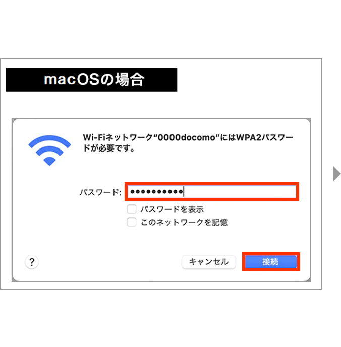 ログイン方法 手順2（macOSの場合）の画像