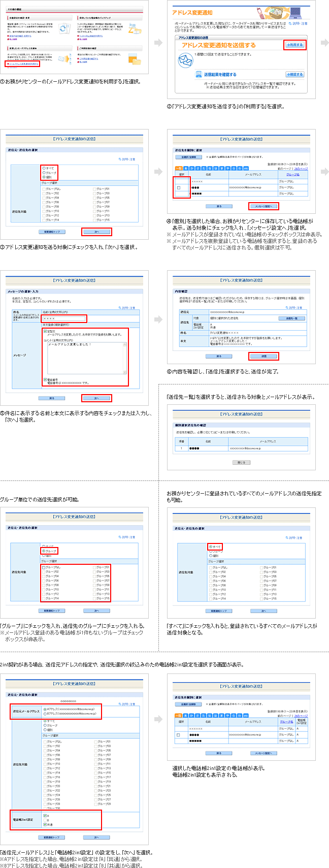 通知メール送信方法の画像