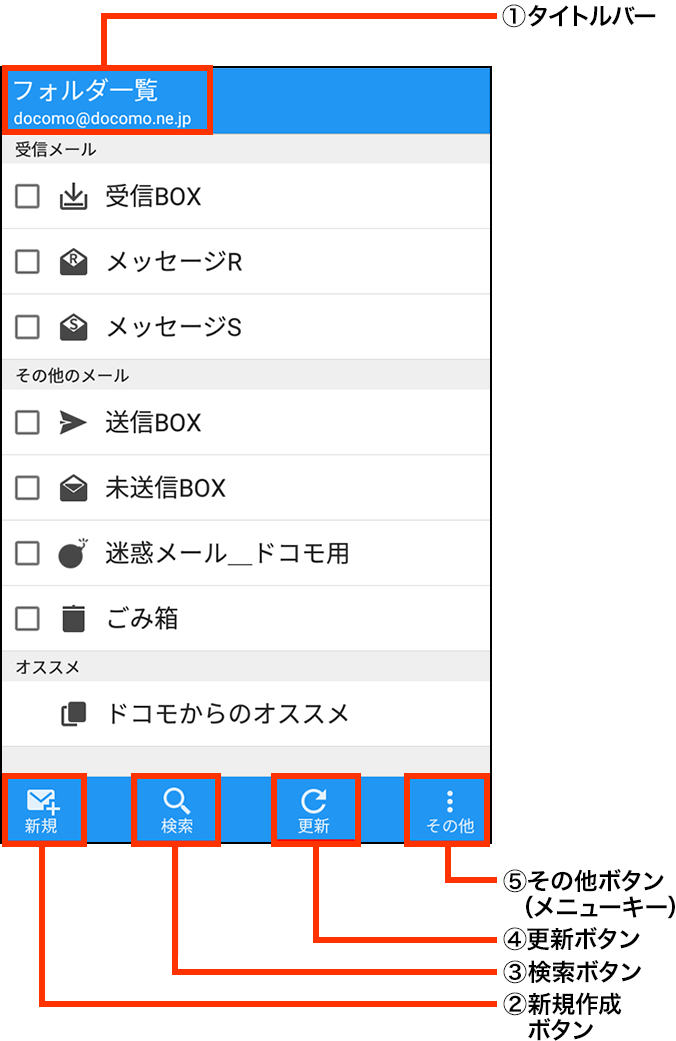 フォルダ一覧画面（バージョン68202以降）の画像