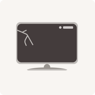 破損したテレビのイメージ画像