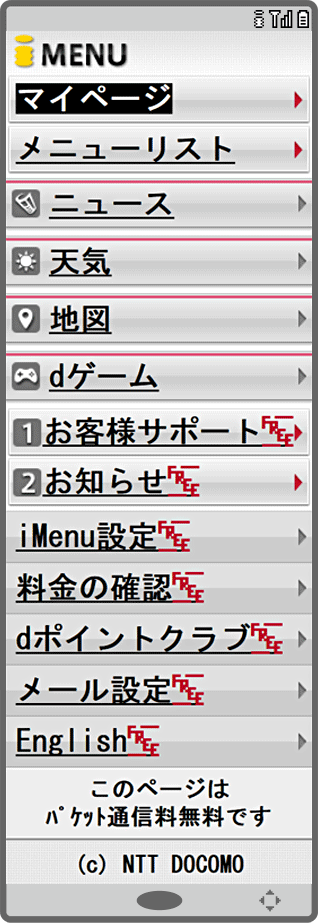 シンプルiメニューのイメージ