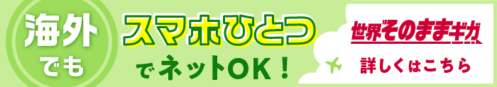 海外でもスマホひとつでネットOK！世界そのままギガ