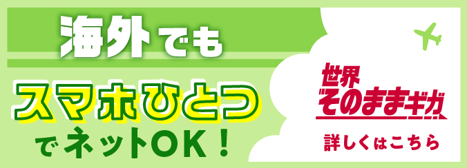 海外でもスマホひとつでネットOK！世界そのままギガ