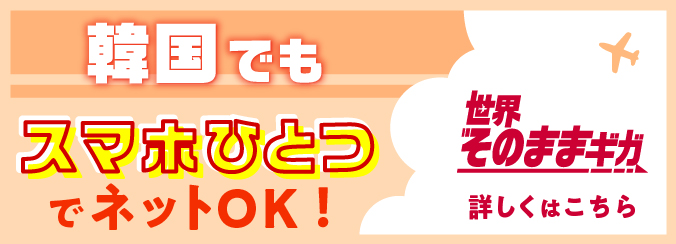 韓国でもスマホひとつでネットOK！世界そのままギガ