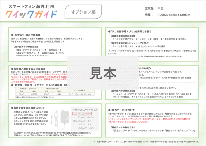 クイックガイドオプション編の見本