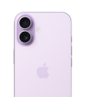 iPhone 17、背面の外観、カラーはラベンダー、左上にDual Fusionカメラシステム
