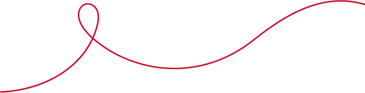 ふわっと漂う赤いライン