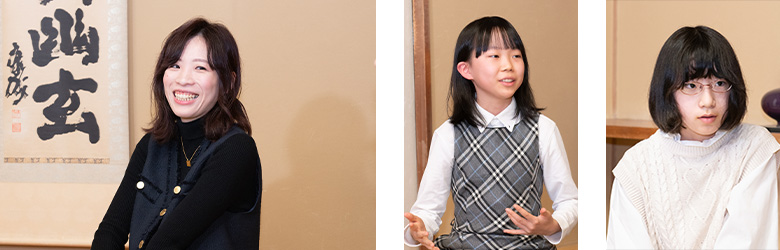 ドコモ杯女流棋聖戦 | 上野梨紗 初タイトル獲得 | インタビューする小学生達