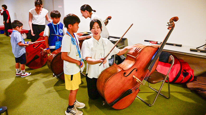 NHK交響楽団 | 2024 ドコモ未来フィールド | 楽器体験の様子