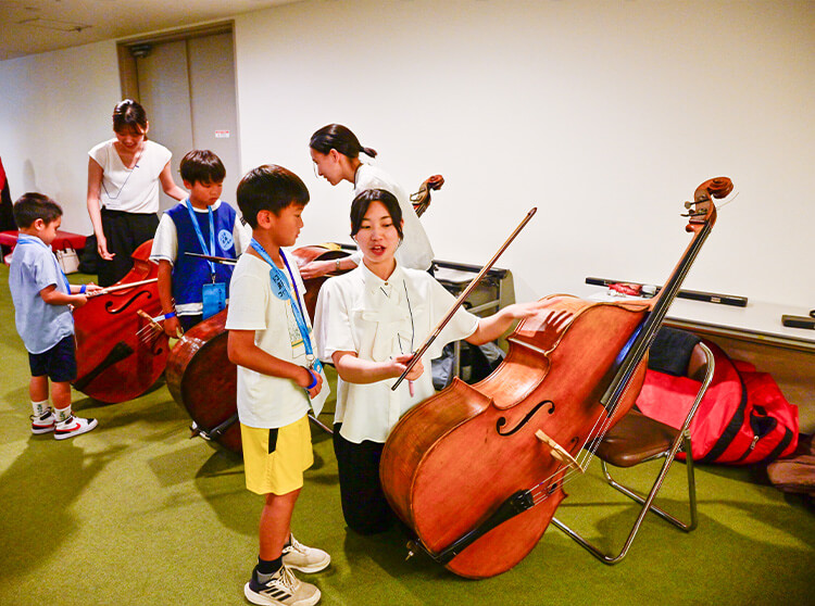 NHK交響楽団 | 2024 ドコモ未来フィールド | 楽器体験の様子