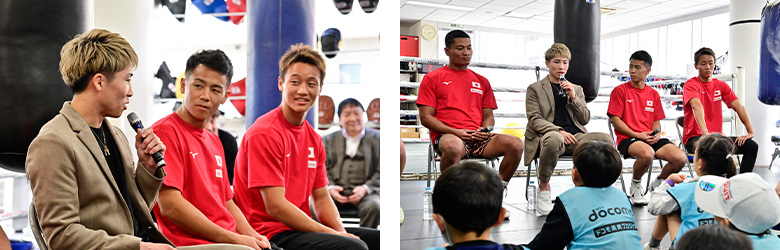 井上尚弥選手&大橋ボクシングジム | 2023 ドコモ未来フィールド | 井上選手への質問タイムの様子