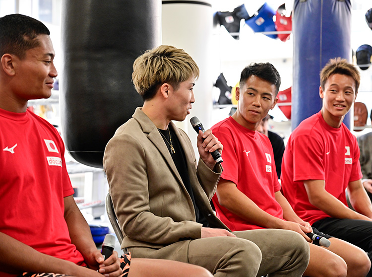 井上尚弥選手&大橋ボクシングジム | 2023 ドコモ未来フィールド | 井上選手への質問タイムの様子