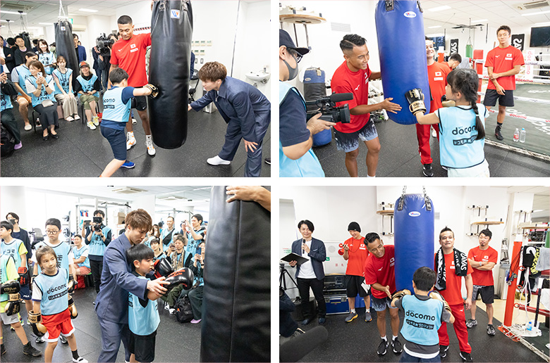 井上尚弥選手&大橋ボクシングジム | 2024 ドコモ未来フィールド | サンドバッグ打ちの様子