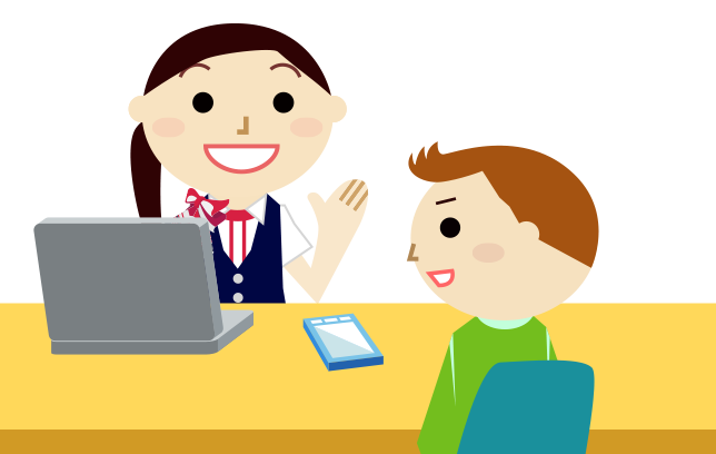 お客さまとスタッフのイラスト