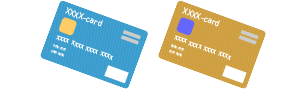 「クレジットカード」または「キャッシュカード」の画像