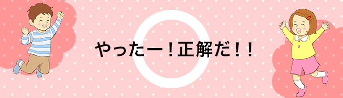 やったー!正解だ!!