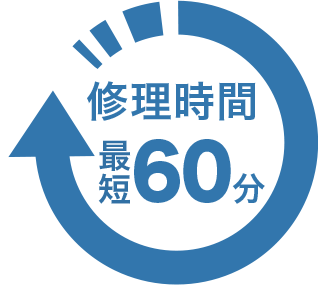 修理時間 最短60分の画像