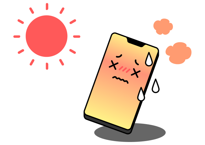 スマホ熱中症のイメージ画像