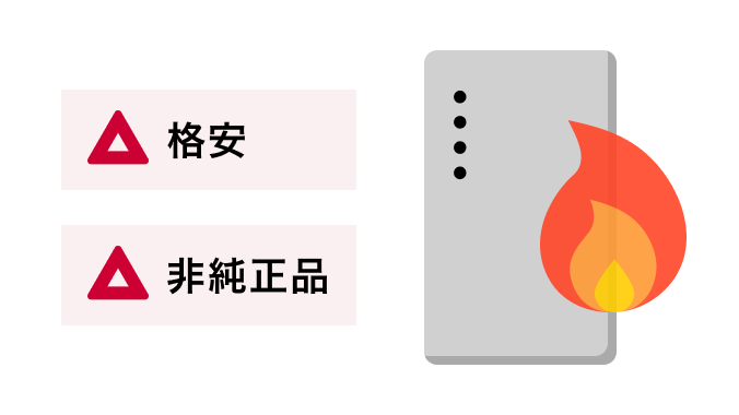 格安で買ったモバイルバッテリーが出火する画像
