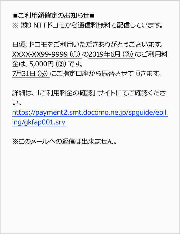 <ご利用額の記載有り>のイメージ